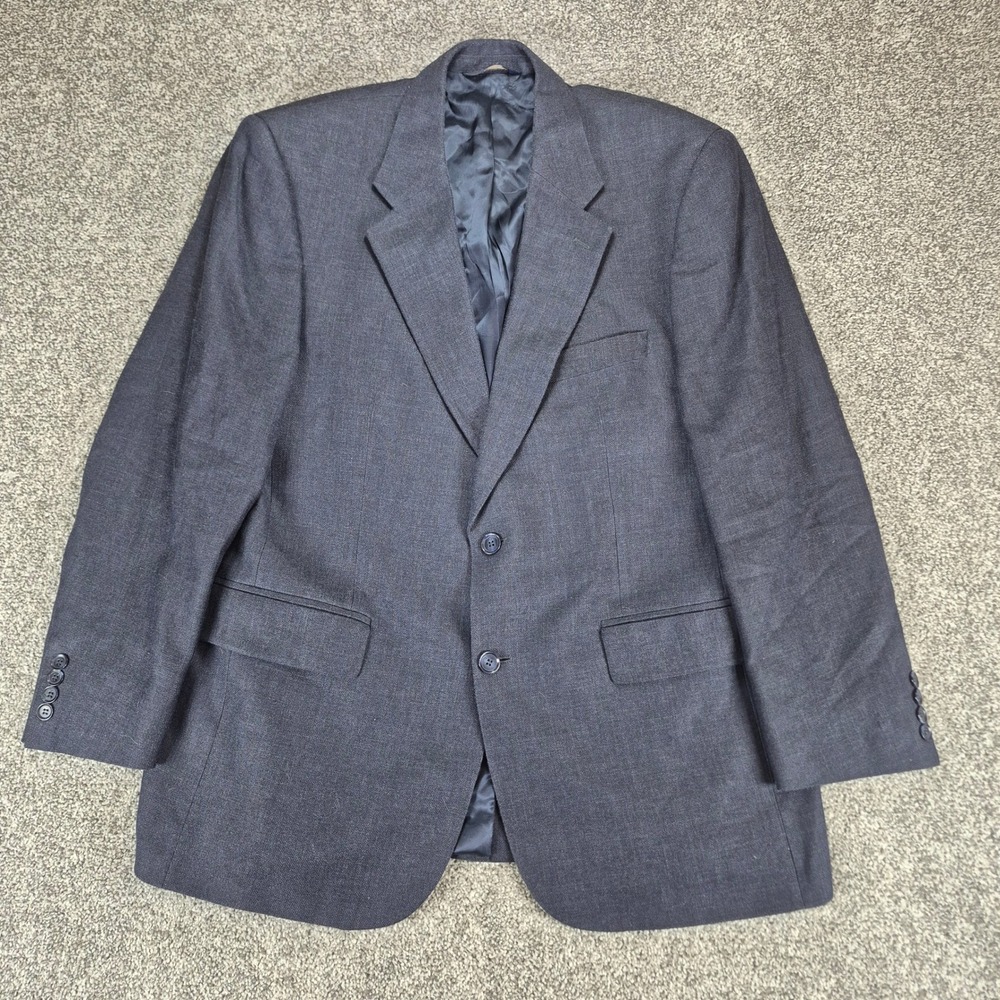 Brooks Brothers Blazer‎ Mens 43R Navy Blue Wool Silk Linen Sport Coat